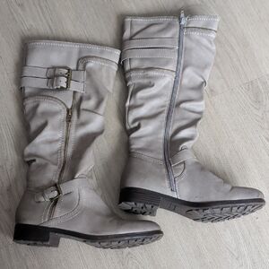 Champion Gray Over the Knee Boots